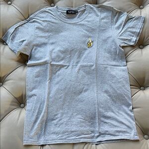 Man Gray T-Shirt with Banana Embroidery